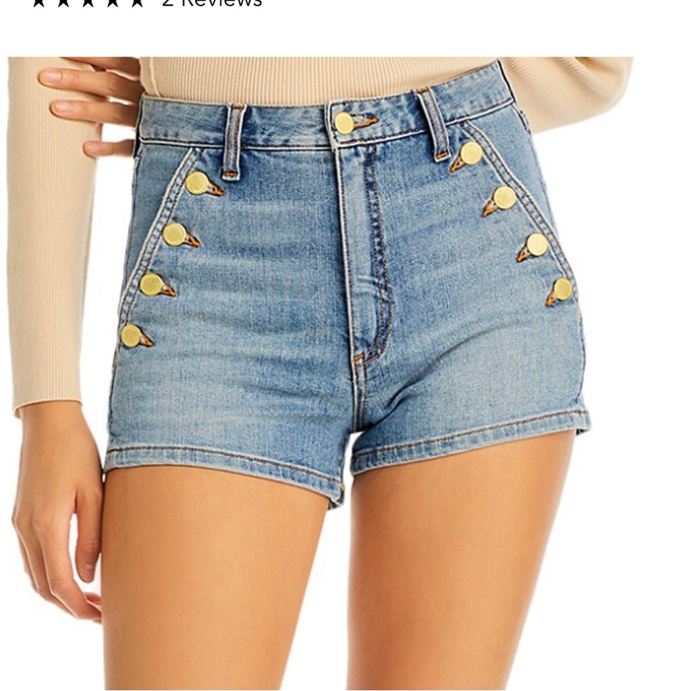 NWT Ramy Brook Helena Denim Shorts in Light Wash Sz 27